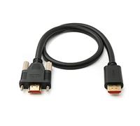 System-S Cavo HDMI 2.0, 50 cm, tipo A maschio a maschio, adattatore avvitabile, colore nero