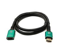 System-S Cavo HDMI 2.1, 100 cm, tipo A maschio a femmina, adattatore nero