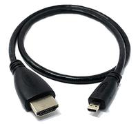 SYSTEM-S Cavo HDMI 2.1 da Maschio a Micro Maschio, 50 cm, Colore: Nero