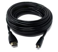 SYSTEM-S Cavo HDMI da 10 m Maschio a Micro Maschio, Adattatore in Nero