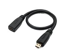 System-S Cavo HDMI Micro 30 cm femmina a maschio, adattatore in nero