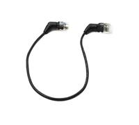 System-S Cavo LAN 25 cm 8P8C RJ45 maschio a maschio, adattatore ad angolo, nero