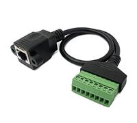 System-S Cavo LAN, 30 cm, presa RJ45 a 5 poli, adattatore per circuiti stampati, colore: nero