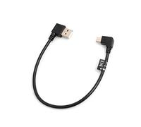 System-S Cavo Micro USB a 90° con Angolo Sinistro, connettore angolare a USB 2.0 Tipo A (Maschio), 90° a Sinistra, Cavo Dati di Ricarica, Circa 27 cm