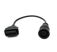 System-S Cavo OBD 30 cm OBD 2 femmina per Mercedes Benz 14 pin nero per diagnosi auto
