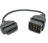 System-S Cavo OBD 40 cm OBD 2 femmina per Renault 12pin in nero per auto