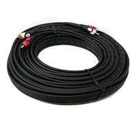 SYSTEM-S Rca 2 Cavo Rca 20 M Spina A Spina Stereo Av Adattatore Nero