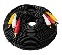 System-S Cavo RCA 3 RCA 20 m maschio a maschio Stereo & Composite AV Adapter Nero