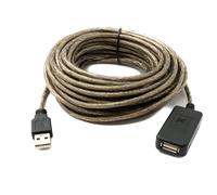 SYSTEM-S Cavo USB 2.0 10 m Tipo A Cavo maschio-femmina in Grigio