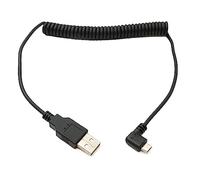 System-S Cavo USB 2.0 120 cm tipo A maschio a micro B maschio angolo a spirale nero