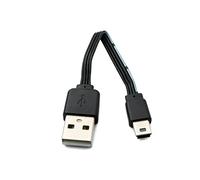 System-S Cavo USB 2.0 13 cm Mini B maschio a tipo A adattatore corto piatto nero