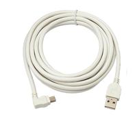 System-S Cavo USB 2.0 3 m tipo A maschio a mini B adattatore angolare bianco