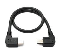 System-S Cavo USB 2.0 30 cm Micro B maschio a maschio, adattatore angolare in nero