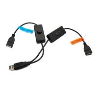 SYSTEM-S Cavo USB 2.0 30 cm Tipo A Maschio a 2x Femmina Interruttore Adattatore
