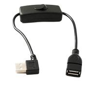 System-S Cavo USB 2.0 30 cm tipo A maschio a femmina interruttore angolo sinistro angolare angolare