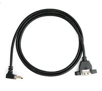 System-S Cavo USB 2.0 da 100 cm tipo A femmina a maschio adattatore vite angolo nero