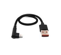 System-S Cavo USB 2.0 Micro B da 25 cm maschio a 2.0 A maschio ad angolo intrecciato 480 Mbit/s adattatore