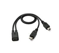 System-S Cavo USB 2.0 Y 30 cm Mini B femmina a maschio + Micro B adattatore nero