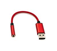 SYSTEM-S Cavo USB 20 cm 3,5 mm Jack Femmina a 2.0 Tipo A Maschio Intrecciato ...