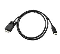 System-S Cavo USB 3.0 100 cm Micro B maschio a 3.1 tipo C maschio pannello montaggio vite adattatore 5 Gbps 100 W