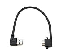 System-S Cavo USB 3.0 25 cm Micro B maschio a tipo A maschio angolo in nero