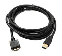 System-S Cavo USB 3.0 3 m Micro B maschio a 3.0 tipo A maschio Panel Mount vite adattatore 5 Gbps 100 W