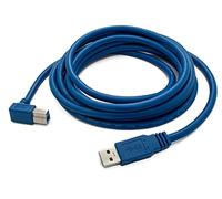 System-S Cavo USB 3.0 3 m tipo B maschio a tipo A maschio angolo in blu