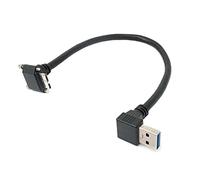 System-S Cavo USB 3.0, 30 cm, da Micro B a maschio A, adattatore a vite, colore nero