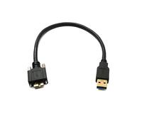 System-S Cavo USB 3.0 30 cm Micro B maschio a 3.0 tipo A maschio pannello montaggio vite adattatore 5 Gbps 100 W