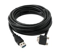 System-S Cavo USB 3.0 5 m Micro B maschio a tipo A spina vite angolo nero