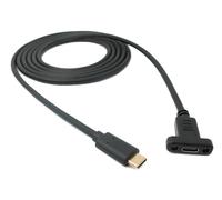 System-S Cavo USB 3.1 1,8 m Tipo C Adattatore a Vite Femmina Nero