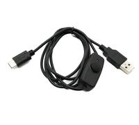 SYSTEM-S Cavo USB 3.1 120 cm Tipo C Maschio a 2.0 A Maschio Interruttore Nero