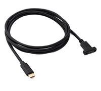 System-S Cavo USB 3.1 180 cm tipo C maschio a femmina adattatore vite nero
