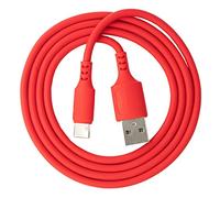 System-S Cavo USB 3.1 1m Tipo C maschio a 2.0 tipo A maschio adattatore in silicone rosso