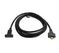 System-S Cavo USB 3.1, 2 m, tipo C maschio a femmina, adattatore a vite, colore nero