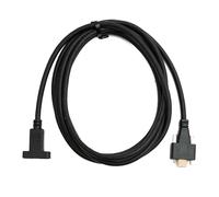 System-S Cavo USB 3.1, 2 m, tipo C maschio a femmina, adattatore a vite, colore nero