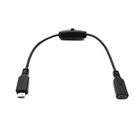 System-S Cavo USB 3.1 30 cm tipo C maschio a femmina adattatore interruttore nero