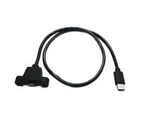 System-S Cavo USB 3.1 50 cm Tipo C maschio a 2.0 Micro B femmina 5 pin pannello Mount 28 mm