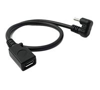 SYSTEM-S Cavo USB 3.1 da 30 cm tipo C maschio a 2.0 Micro B femmina, angolo di 180°, nero