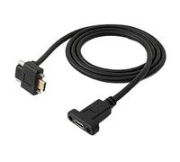 SYSTEM-S Cavo USB 3.1 Gen 2 100W Tipo C maschio a femmina con angolo a vite in nero