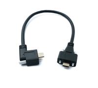 SYSTEM-S Cavo USB 3.1 Gen 2 30 cm Tipo C Maschio a Maschio Panel Mount Angolo