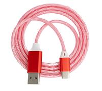 System-S Cavo USB 3.1 luminoso da 1 m tipo C a 2.0 tipo A, adattatore in rosso