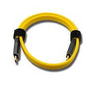 System-S Cavo USB 3.2 Gen 2 50 cm Tipo C maschio a maschio Cavo piatto Giallo 20 Gbps 100 W