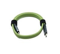 System-S Cavo USB 3.2 Gen 2 50 cm Tipo C maschio a maschio Cavo piatto verde 20 Gbps 100 W