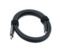 System-S Cavo USB 3.2 Gen 2 80 cm Tipo C maschio a maschio Cavo piatto nero 20 Gbps 100 W