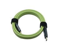 System-S Cavo USB 3.2 Gen 2 80 cm Tipo C maschio a maschio Cavo piatto verde 20 Gbps 100 W