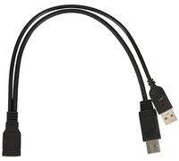 System-S Cavo USB 32 cm Cavo Splitter a Y Tipo A 3.0 Femmina a 1 X USB Tipo A 3.0 Maschio e 1 X USB Tipo A 2.0 Maschio