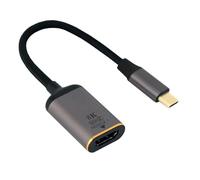 System-S Cavo USB 4 10 cm tipo C maschio a HDMI 2.1 femmina 40 Gbps USB 4.0 intrecciato