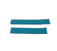 System-S Cinturino 20mm in silicone magnetico per smartwatch blu grigio, blu/grigio, Eine Grösse, Classico