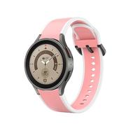 System-S Cinturino 20mm in silicone per Samsung Galaxy Watch 5 4 Smartwatch Nero Grigio, nero + grigio., Eine Grösse